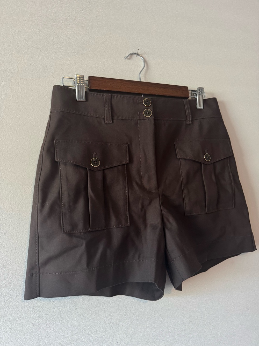 NWT High-Rise Brown Utility Shorts - Picture 2 of 6